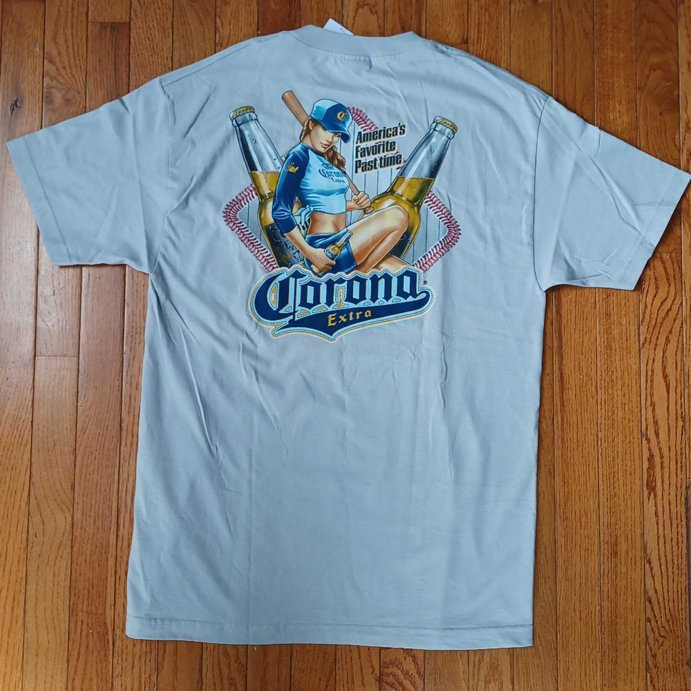 Vtg NWT DEADSTOCK RARE 2005 Y2K Corona Extra Graphic T-Shirt Streetwear Sz L